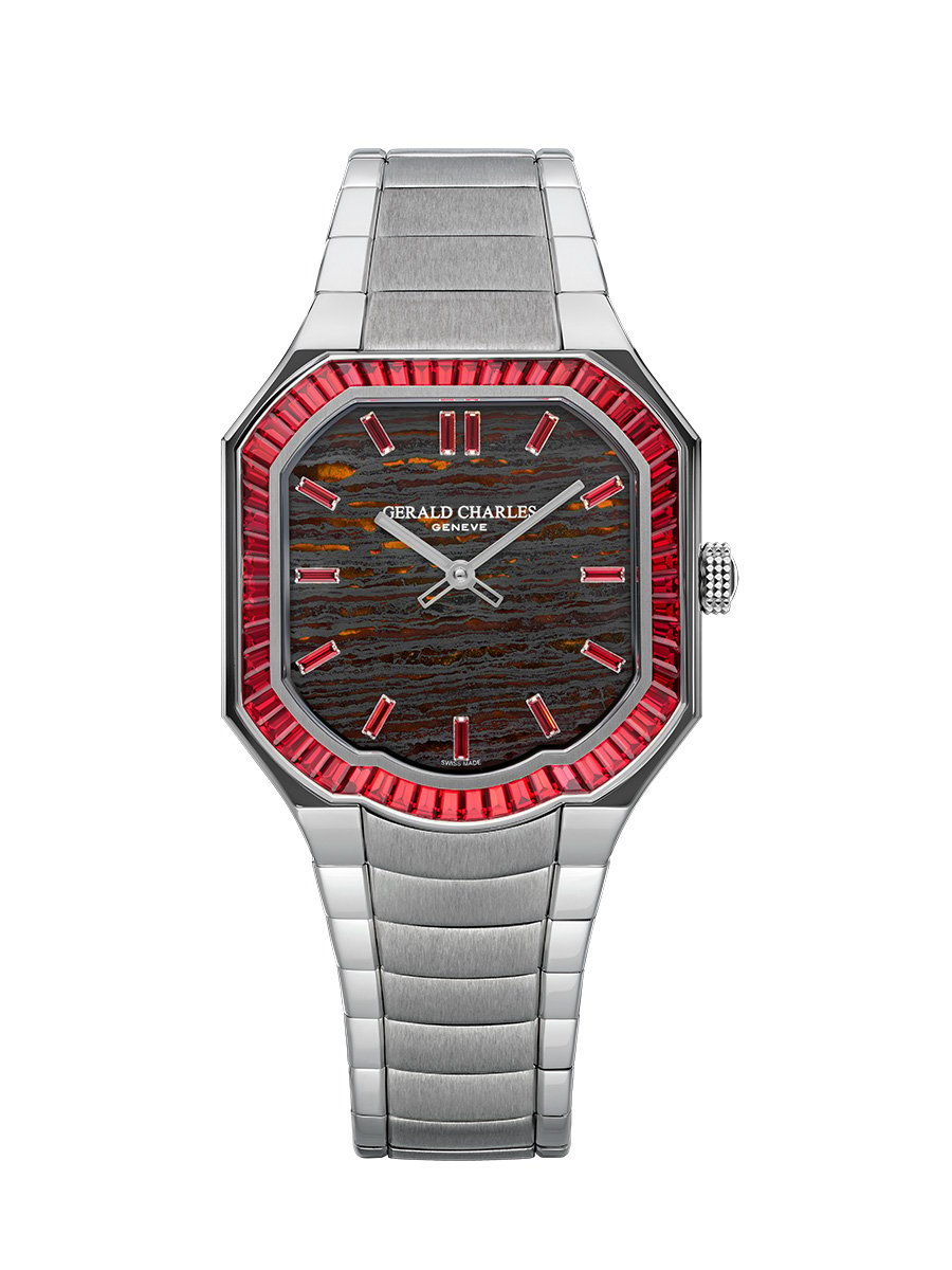 Gerald Charles Masterlink Gem Set Stone Dial Black Iron Eye 