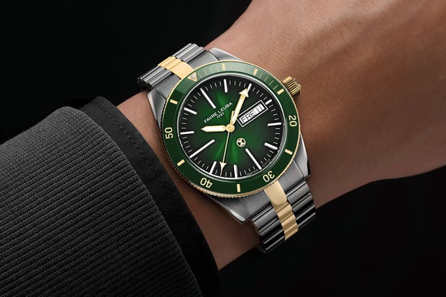 Favre Leuba: Deep Raider Day-Date grün Wristshot