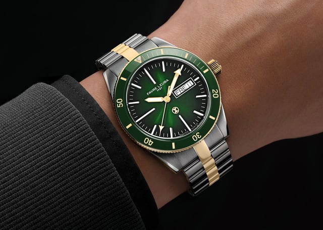 Favre Leuba: Deep Raider Day-Date grün Wristshot
