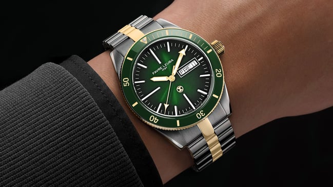 Favre Leuba: Deep Raider Day-Date grün Wristshot