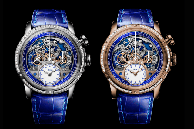 beide versionen der Louis Moinet Memoris Diamonds, Front