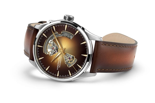 Hamilton: Jazzmaster Open Heart Auto, H32705501, Uhr liegend