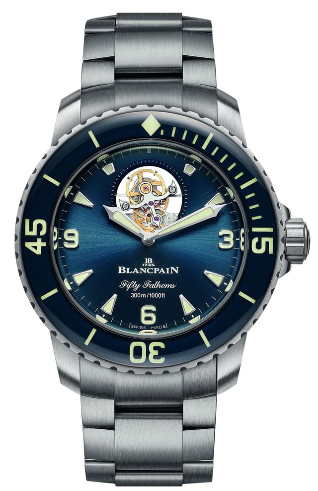 Blancpain: Fifty Fathoms Tourbillon, Titan mit Titanband