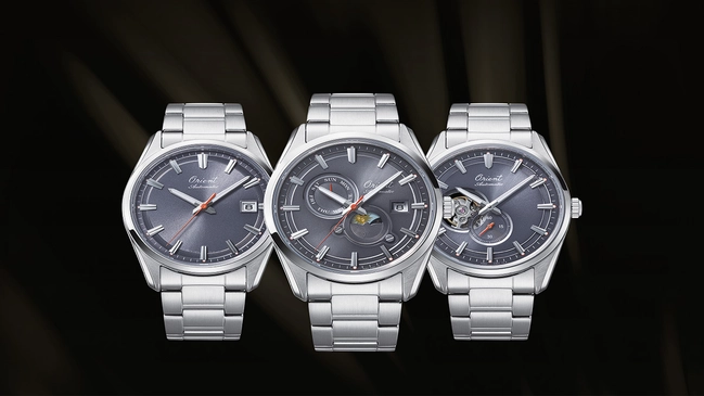 Orient 75th anniversary limited edition Orient Stretto, drei Uhren