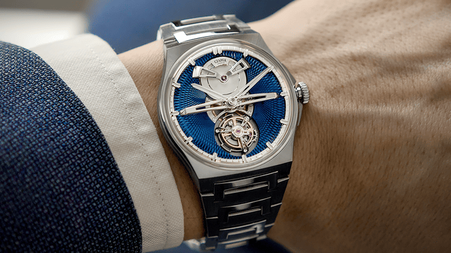 Czapek Antarctique Tourbillon Titanium Cosmic Blue, Luxusuhr aus Titan mit Tourbillon