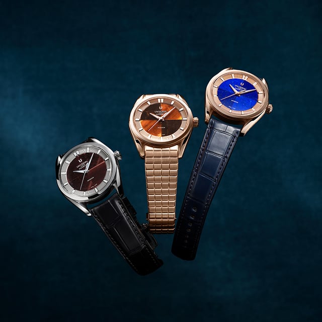 Universal Genève: Polerouter, Capsule, Hardstone, drei Uhren