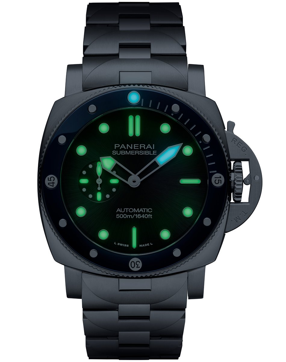 Panerai – Submersible PAM01756, Taucheruhr mit Automatikkaliber und Metallband