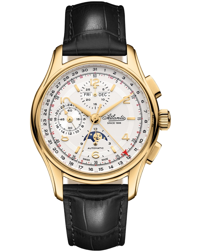 Atlantic Watches, goldener Chronograph