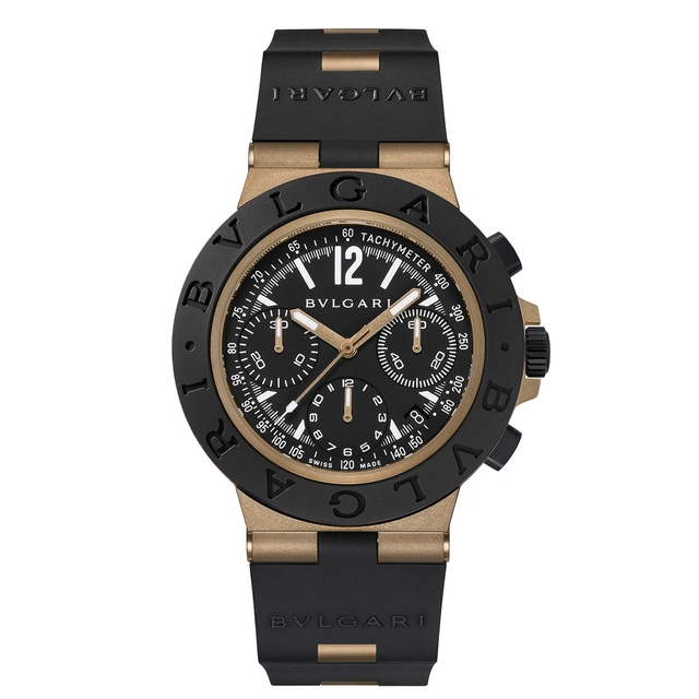 Bulgari Bronzo Chronograph Referenz 104242, Bronzeuhr mit Chronographenzählern