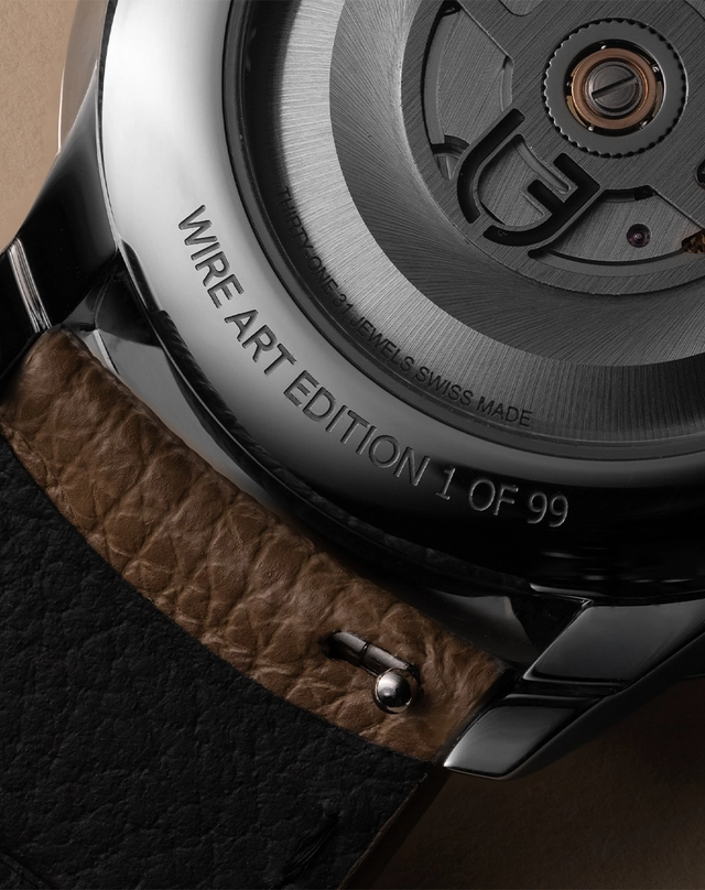 Louis Erard x Wire Art – Fil d’Or, Automatikuhr aus Edelstahl