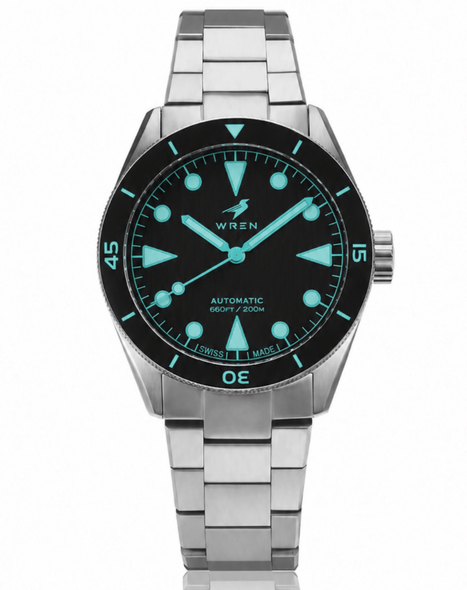 Wren – Diver One Abyss, Taucheruhr aus Edelstahl mit Automatikwerk und Drehlünette