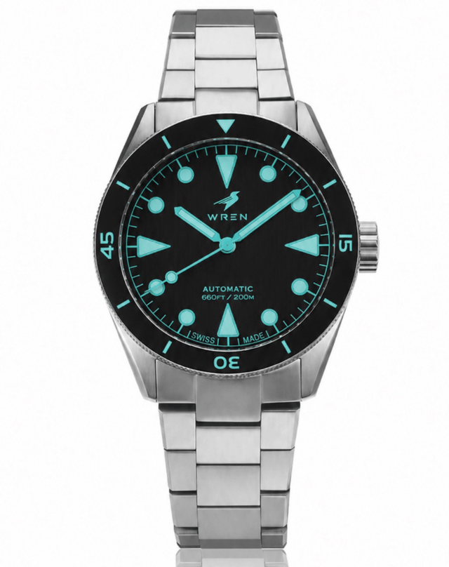 Wren – Diver One Abyss, Taucheruhr aus Edelstahl mit Automatikwerk und Drehlünette