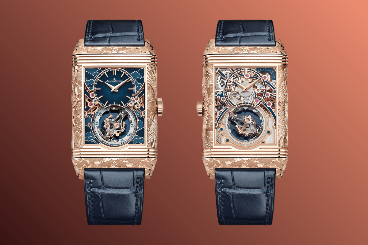 Beide Seiten der Jaeger-LeCoultre Reverso Hybris Artistica Calibre 179 Pegasus