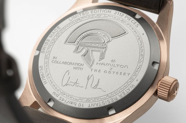 Hamilton Khaki Field Auto The Odyssey Limited Edition: gravierter Gehäuseboden 