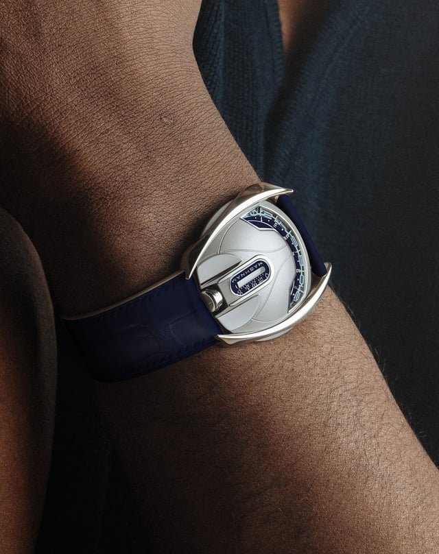 Maghnam – Mohareb, ausgefallene Uhrenkreation aus Edelstahl mit Handaufzugskaliber