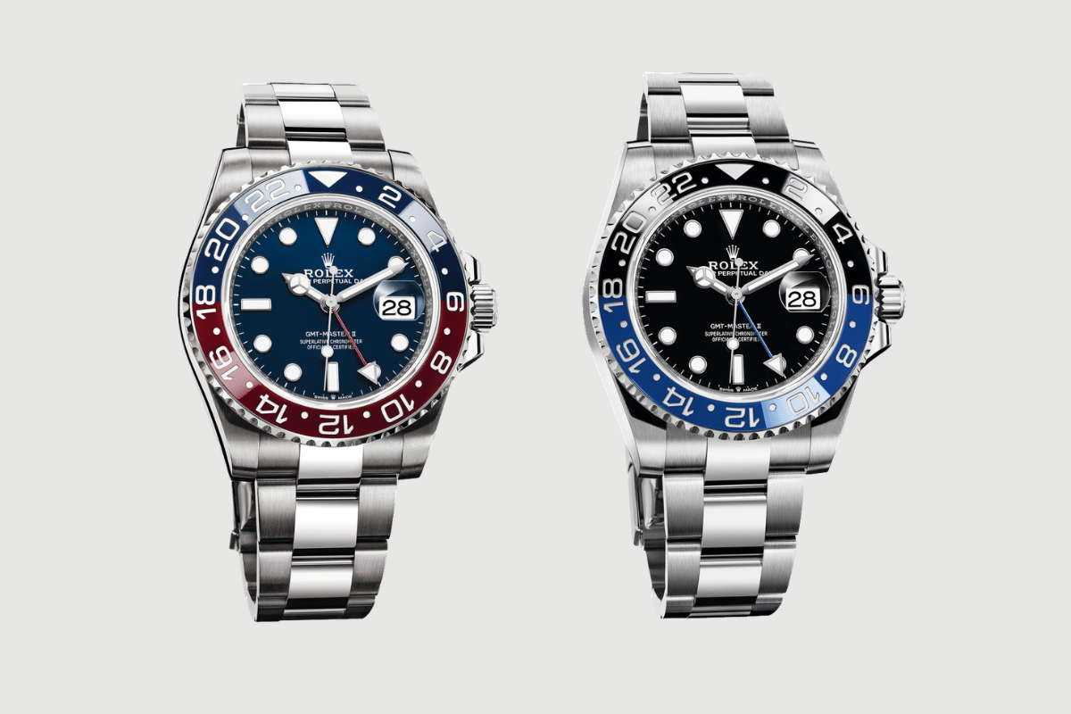 Zwei Versionen der Rolex OYSTER PERPETUAL GMT-MASTER II "Pepsi"