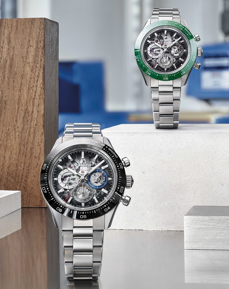 Zenith Chronomaster Sport Skeleton, zwei Edelstahluhren