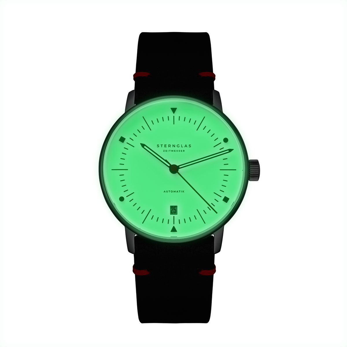 Sternglas: Naos Automatik Edition Bauhaus X rot lume