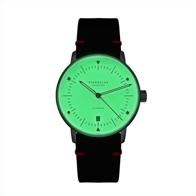 Sternglas: Naos Automatik Edition Bauhaus X rot lume