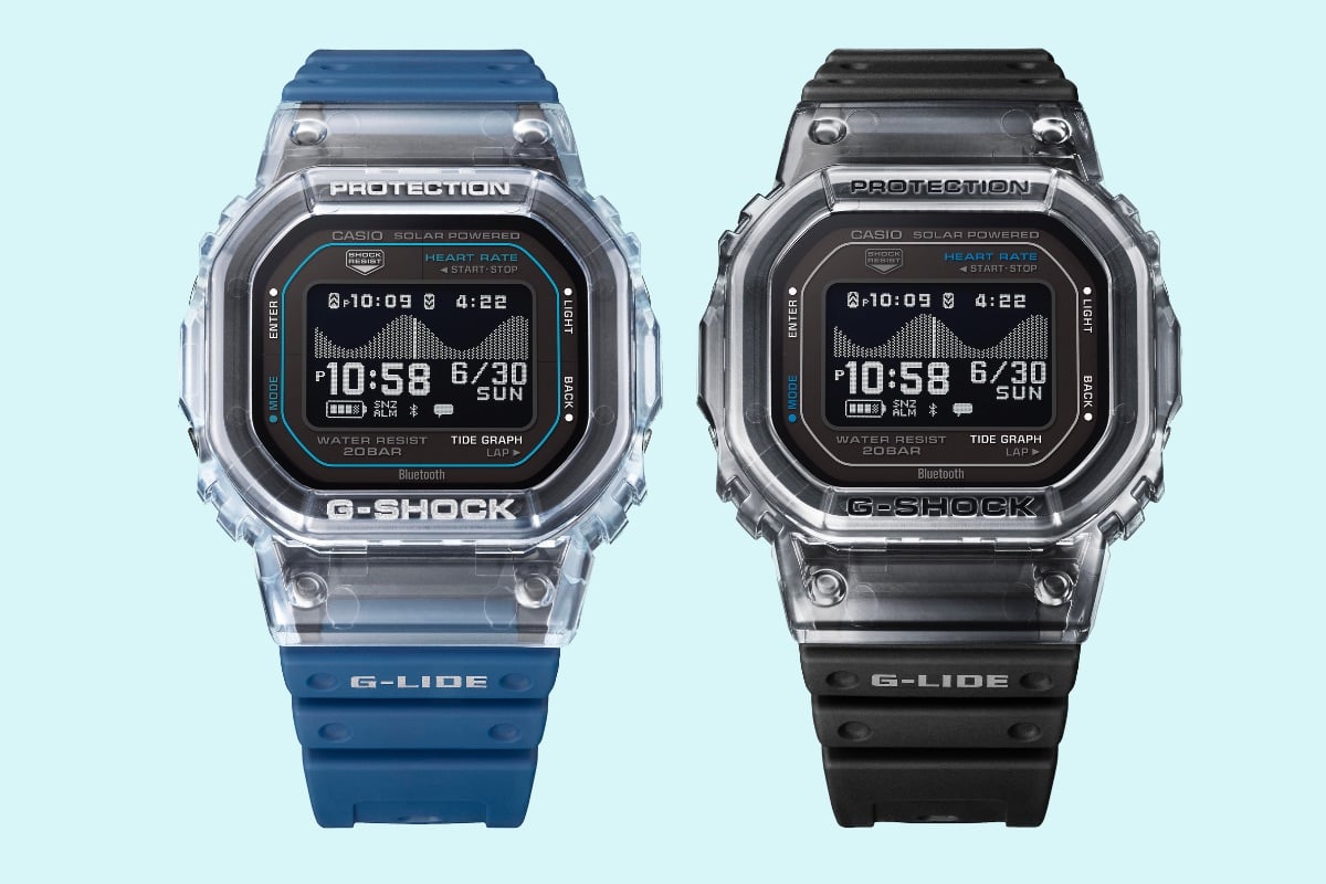 Die beiden Versionen der CASIO GBX H5600 in Blau und Schwarz