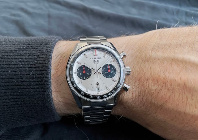 TAG Heuer Carrera Chronograph Panda Hands-On Wristshot