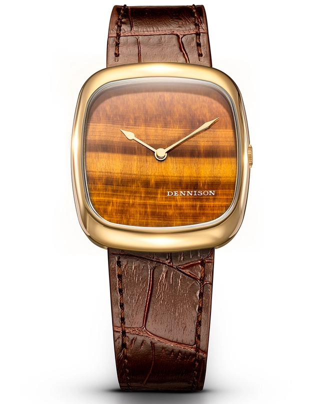 Challenge Watch Prize Winner: Dennison – Natural Stone Tiger Eye In Gold
