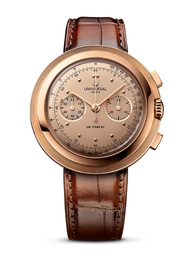 Universal Genève: Disco Volante Signature Edition, Ref. UGUC001, Uhr in Rotgold, Frontansicht