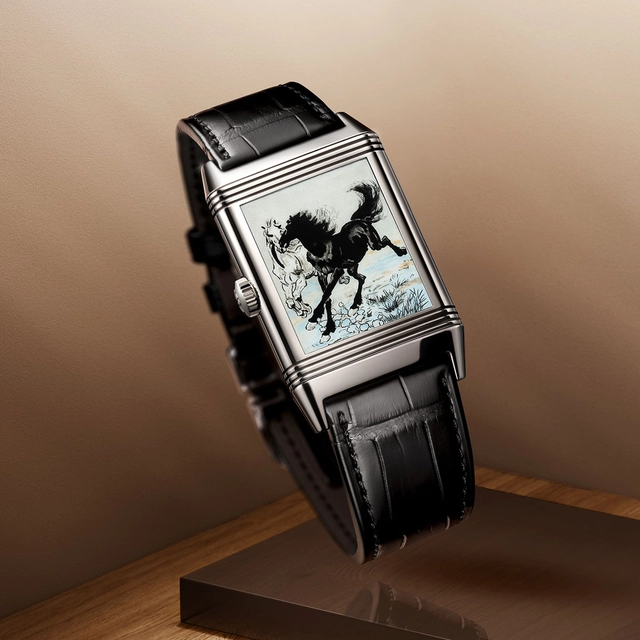Jaeger-LeCoultre: Reverso Tribute Enamel Xu Beihong "Zwei Pferde", Rückseite