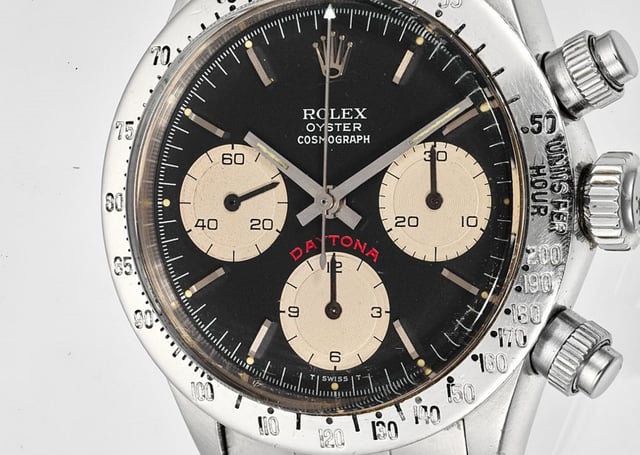 Zifferblatt der Rolex Cosmograph „Big Red“ Daytona Ref. 6265