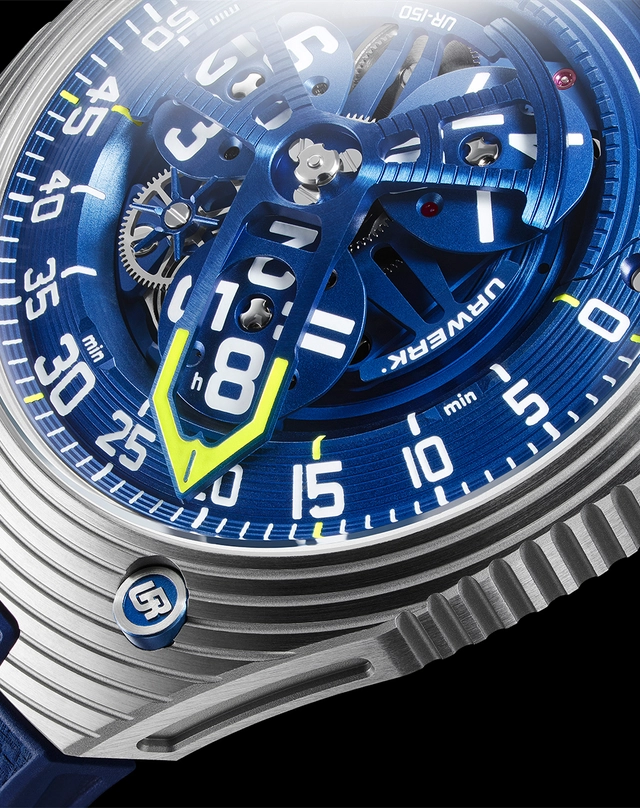 Urwerk – UR-150 Blue Scorpion, limitierte Luxusuhr mit blauem Zifferblatt