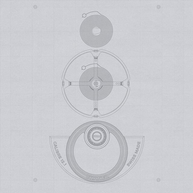 Zeichnung des Chanel Kalibers 12.1