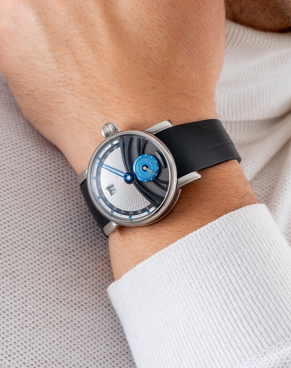 Chronoswiss – Delphis Glacier, automatische Titanuhr mit springender Stunde und Regulator-Komplikation