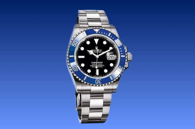 Frontalansicht der Rolex-Submariner-Submariner Ref. 126619LB, „Cookie Monster“