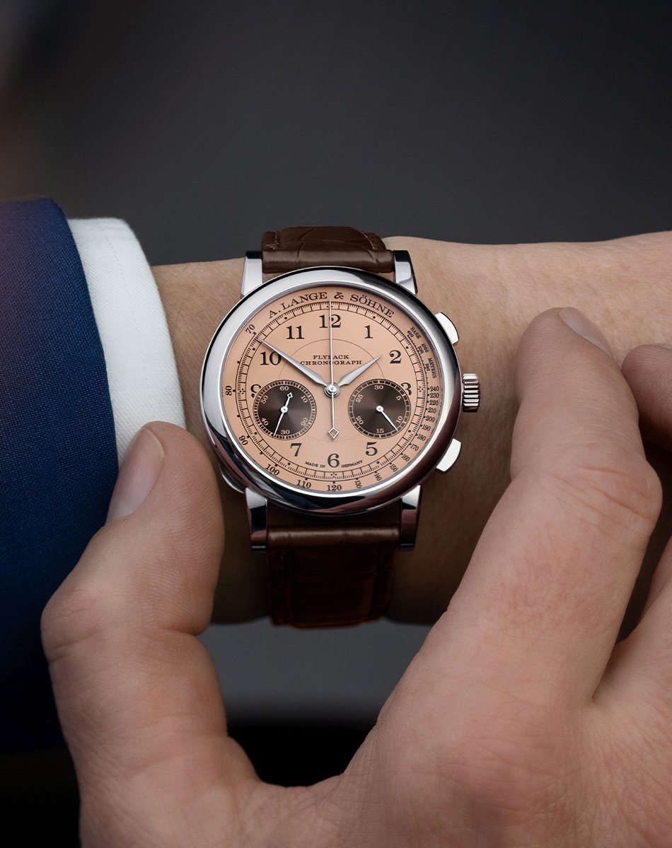 A. Lange & Söhne 1815 Chronograph Hampton Court Edition, Luxuschronograph mit Manufakturkaliber und Lederband