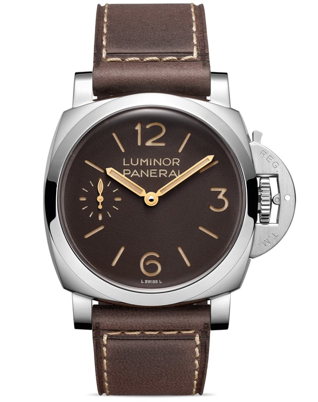 Panerai Luminor PAM01731, Taucheruhr von Panerai mit Handaufzugswerk und braunem Zifferblatt