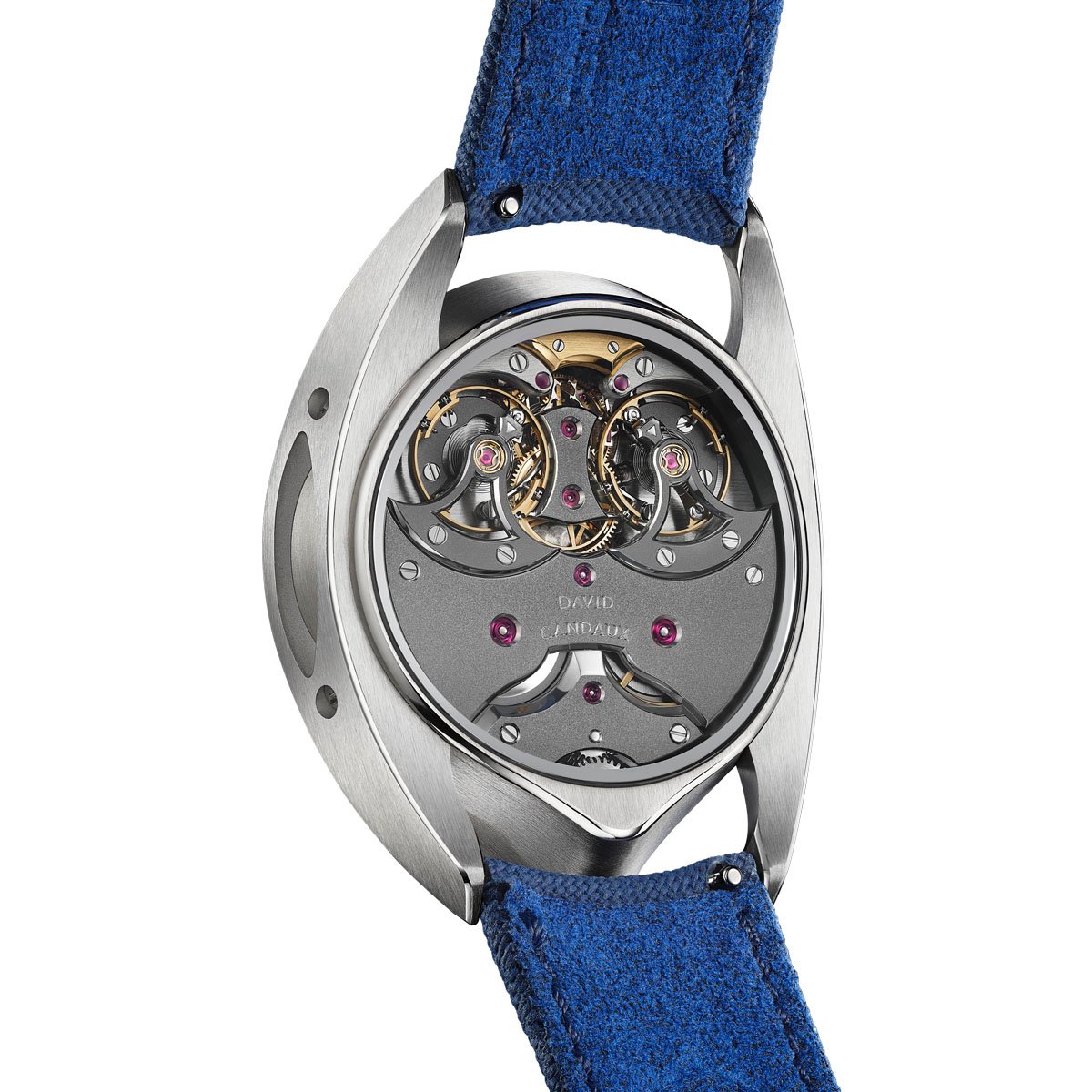 Hinter dem Glasboden der DC12 MaveriK arbeitet das Handaufzugskaliber C30.