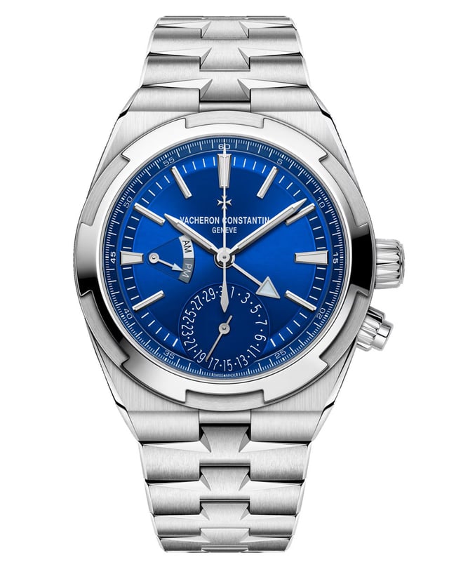 Vacheron Constantin: Overseas Dual Time Edelstahl mit blauem Zifferblatt