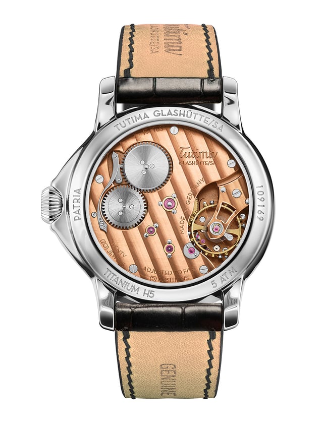 Tutima Glashütte Patria, Ref. 6612-21, Gehäuseboden mit Werk