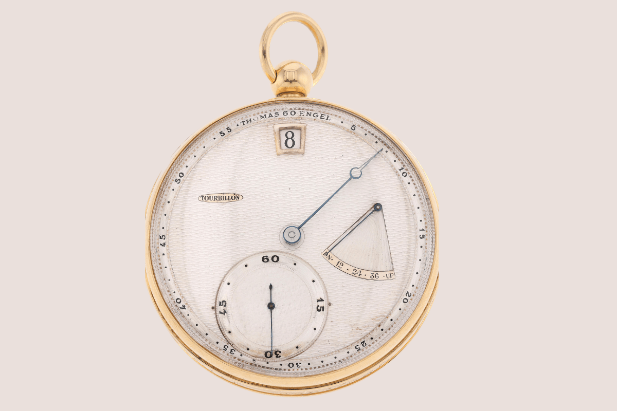 Die Front der Taschenuhr von Thomas Engel