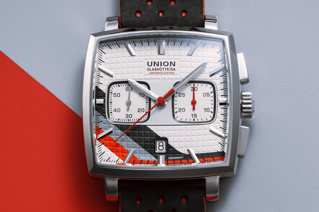 Nahaufnahme der Averin Chrono Sachsen Classic von Union Glashütte