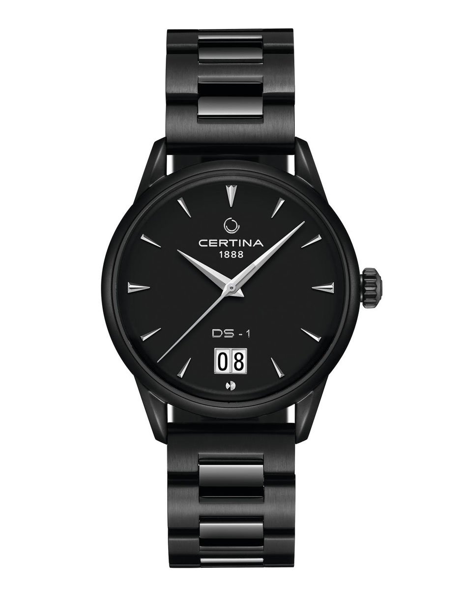 Certina DS-1 Big Date mattschwarz