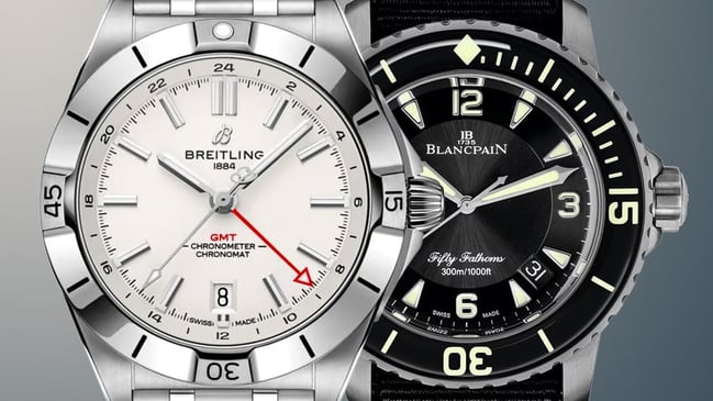 Breitling, Blancpain, zwei Uhren