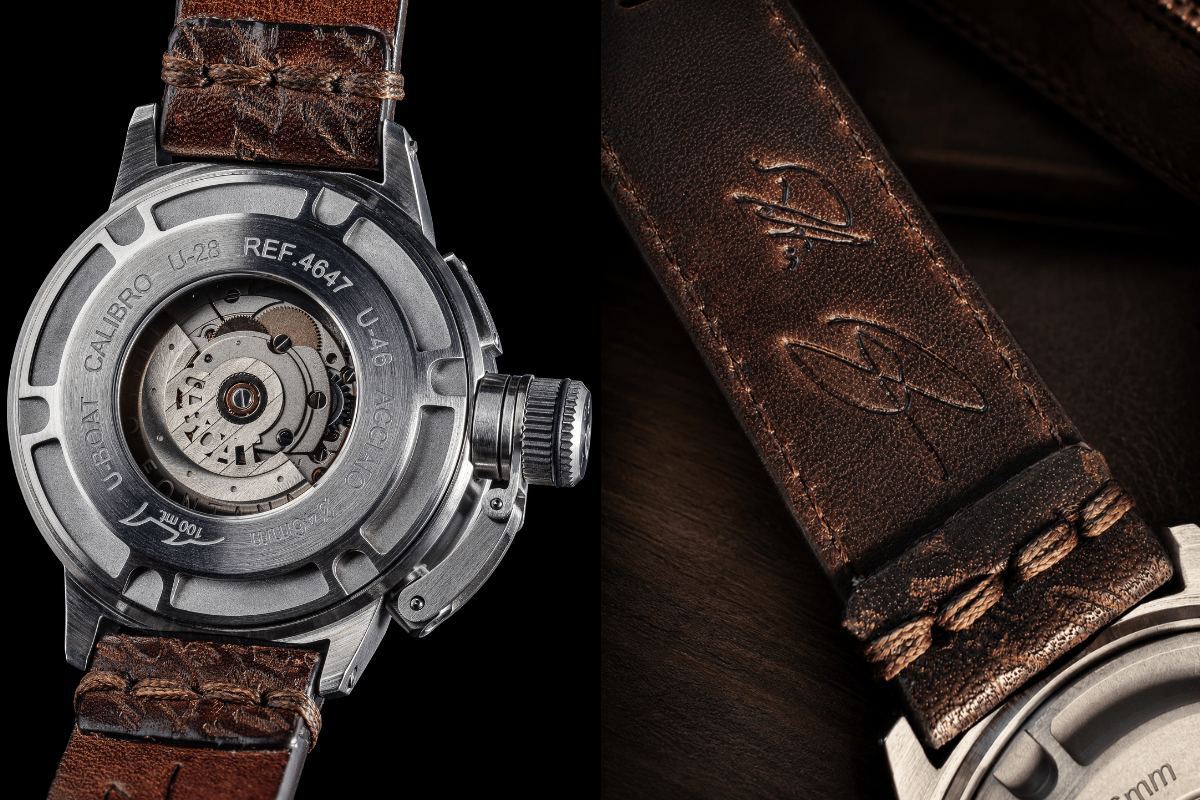 Rückseite und armband der U-Boat U46 TreQuarti4-3Corretto