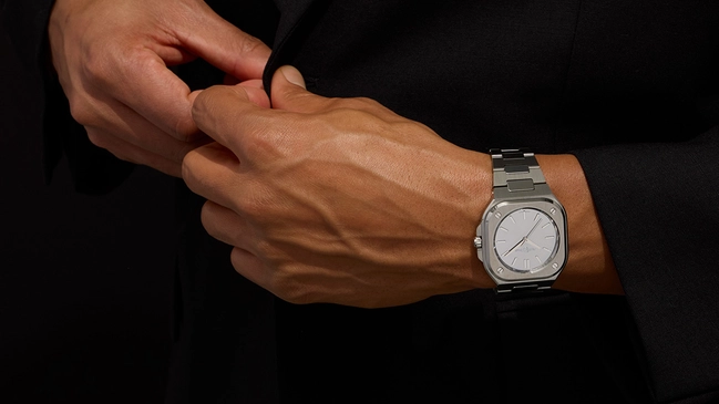 Bell & Ross BR-05 Grey Mirror Steel Wristshot