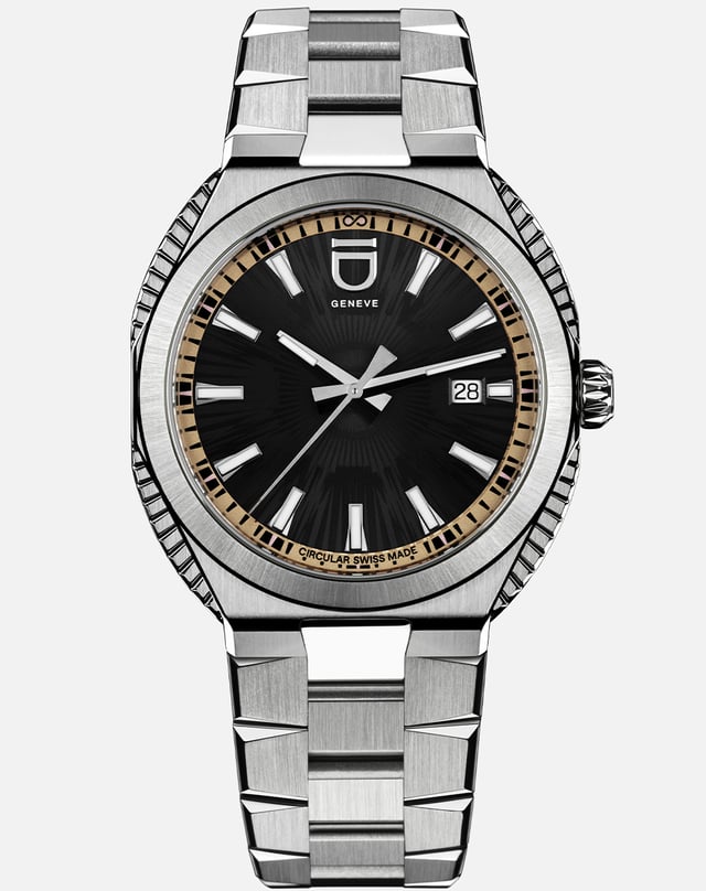  ID Genève – Circular S „Eclipse“, Automatik-Edelstahluhr mit schwarzem Zifferblatt