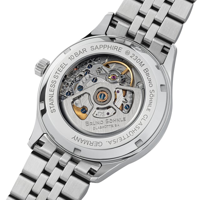 Bruno Söhnle Turin Automatik „Bright Red", Sichtboden BS 175 mit Basiswerk Sellita SW 200