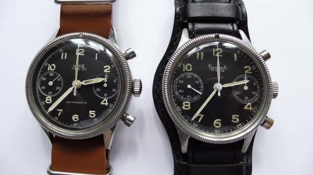 Ein Vixa-Chronograph für die Franzosen und eine Hanhart für die Bundeswehr.