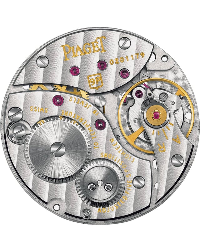 Piagets Handaufzugskaliber 9P, Ultraflaches Uhrwerk
