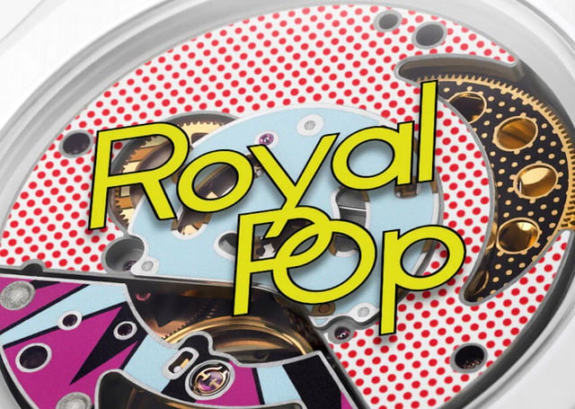 Nahaufnahme der Swatch x Audemars Piguet royal pop Erfolg