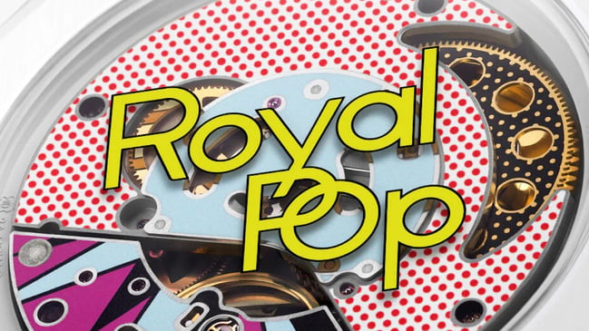 Nahaufnahme der Swatch x Audemars Piguet royal pop Erfolg